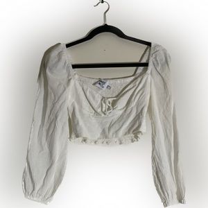 PRINCESS POLLY long sleeve white top